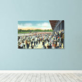 Kroaten bij Saratoga Race Track & Clubhouse Canvas Afdruk (Insitu (Houten vloer))