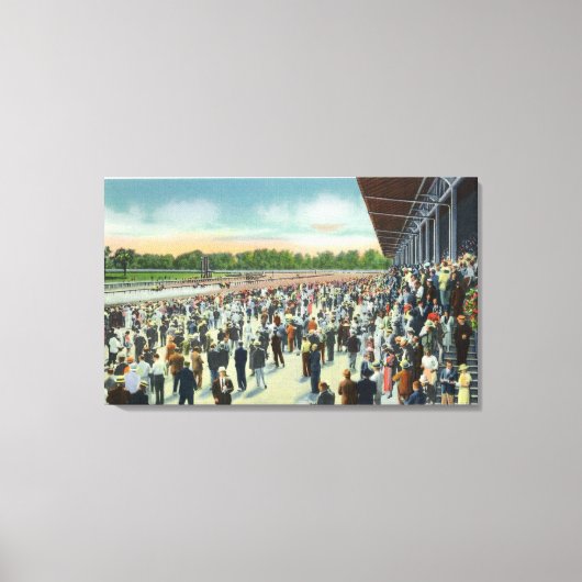 Kroaten bij Saratoga Race Track & Clubhouse Canvas Afdruk (Voorkant)