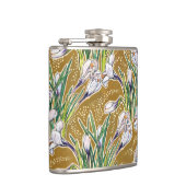 Kroaten, bloempatroon, mooie lentbloemen heupfles (Rechts)