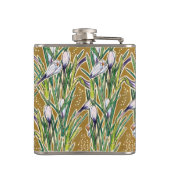 Kroaten, bloempatroon, mooie lentbloemen heupfles (Achterkant)