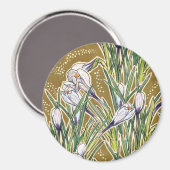 Kroaten, bloempatroon, mooie lentbloemen magneet (Voorkant / Achterkant)