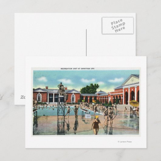 Kroaten in de Saratoga-zwembad Briefkaart (Voorkant / Achterkant)