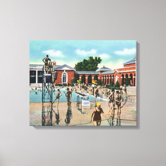 Kroaten in de Saratoga-zwembad Canvas Afdruk (Voorkant)