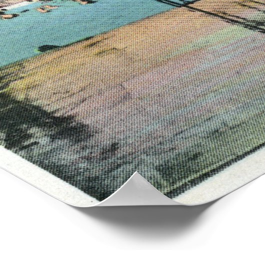 Kroaten in de Saratoga-zwembad Poster (Hoek)