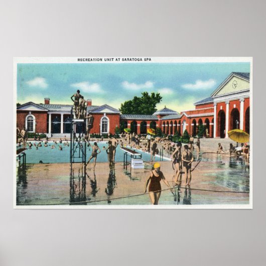 Kroaten in de Saratoga-zwembad Poster (Voorkant)