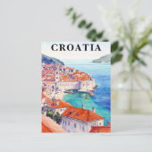 Kroatië  Adriatische Zee Kust Briefkaart (Staand voorkant)