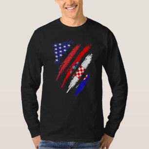 Kroatië American Grown Flag USA Patriot Heritage M T-shirt