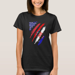 Kroatië American Grown Flag USA Patriot Heritage M T-shirt