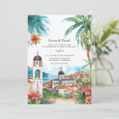 Kroatië Bestemming Bruiloft Kaart (Staand voorkant)