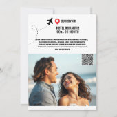 Kroatië bestemming bruiloft save the date modern (Achterkant)