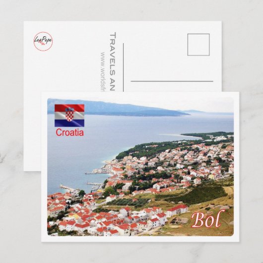 Kroatië - Bol - Briefkaart (Voorkant / Achterkant)