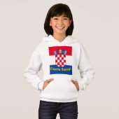 Kroatië Bound Girl's Hoodie (Voorkant volledig)