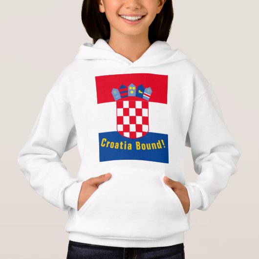 Kroatië Bound Girl's Hoodie (Voorkant)