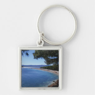 Kroatië, Brac-eiland, Bol, Golden Cape Beach 2 Sleutelhanger