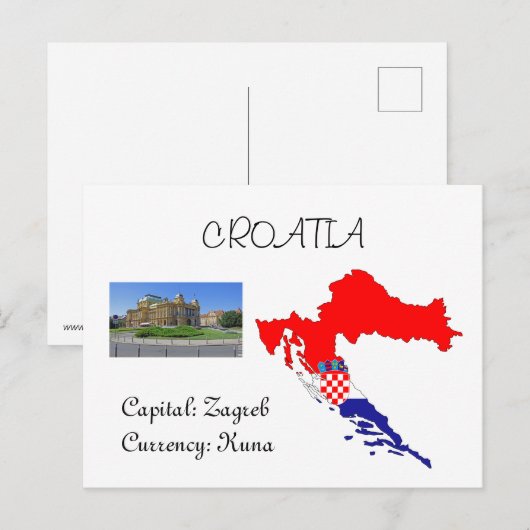 Kroatië Briefkaart (Voorkant / Achterkant)
