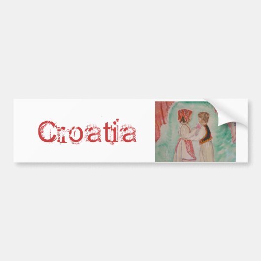 Kroatië Bumpersticker (Voorkant)