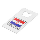 Kroatië Creditkaart Flessenopener (Voorkant Gekanteld)