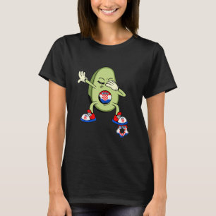 Kroatië Dabbing Avocado Kroatische vlag Hrvatska S T-shirt