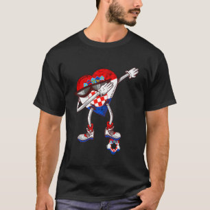 Kroatië Dabbing Heart Hrvatska Soccer Team Kroatië T-shirt