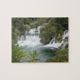 Kroatië, Dalmatië, Nationaal Park Krka-watervallen Legpuzzel
