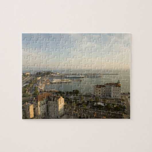 Kroatië, Dalmatië, Split. Uitzicht op Riva Legpuzzel (Horizontaal)