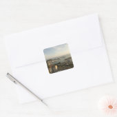 Kroatië, Dalmatië, Split. Uitzicht op Riva Vierkante Sticker (Envelop)