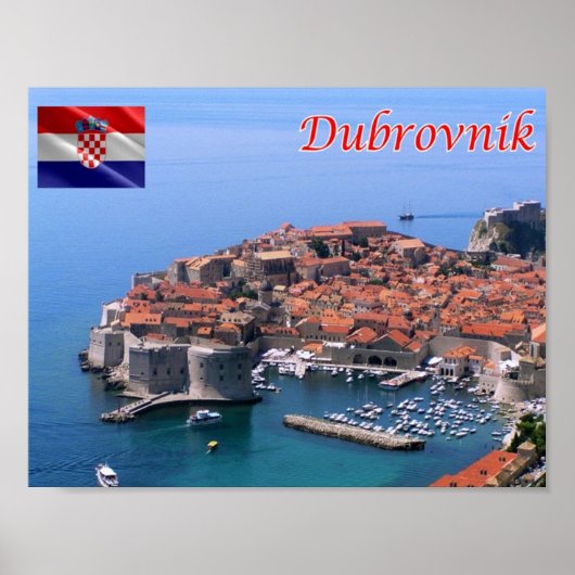 Kroatië - Dubrovnik - Poster (Voorkant)