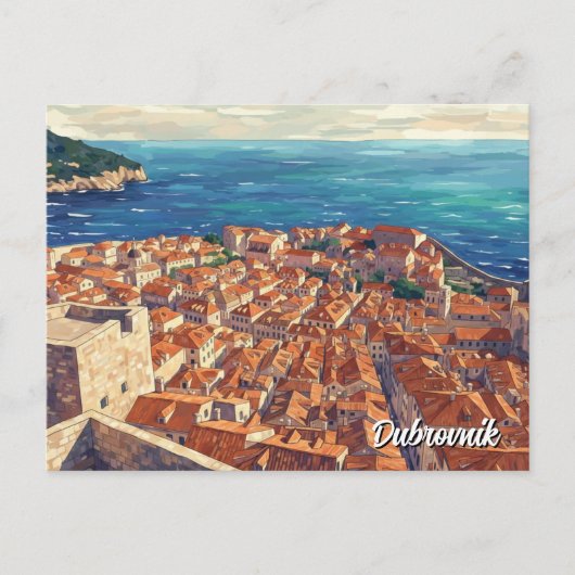 Kroatië Dubrovnik Reizen Briefkaart (Voorkant)