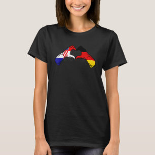 Kroatië Duitsland Vlag Kroatisch Duits hart 1 T-shirt