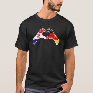 Kroatië Duitsland vlag Kroatisch Duits hart T-shirt