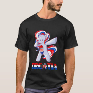 Kroatië Eenhoorn Kroatische Vlag Hrvatska Kroatisc T-shirt