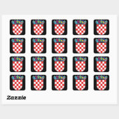 kroatië embleem vierkante sticker (Vel)