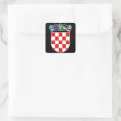 kroatië embleem vierkante sticker (Tas)