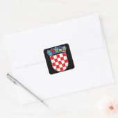 kroatië embleem vierkante sticker (Envelop)