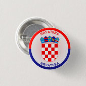 Kroatië Erfgoed Embleem Ronde Button 3,2 Cm (Voorkant /achterkant)