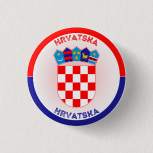Kroatië Erfgoed Embleem Ronde Button 3,2 Cm