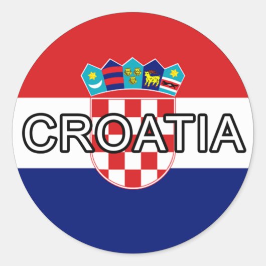 Kroatië Euro Sticker (Voorkant)