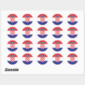 Kroatië Flag Classic Ronde Sticker (Vel)