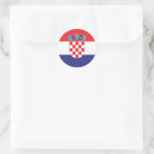 Kroatië Flag Classic Ronde Sticker (Tas)