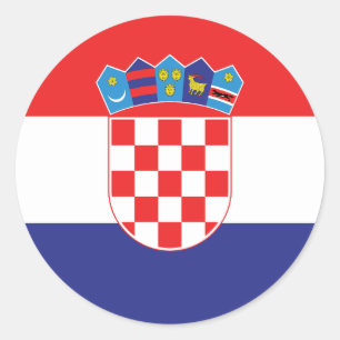 Kroatië Flag Classic Ronde Sticker