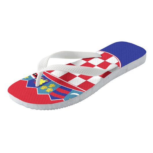 Kroatië Flag Emblem Teenslippers (Schuin)