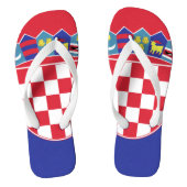 Kroatië Flag Emblem Teenslippers (Voetbed)