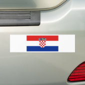 Kroatië Flag HR Hrvatska Bumpersticker (Op auto)