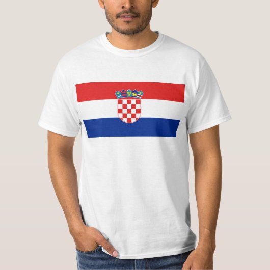 Kroatië Flag HR Hrvatska T-shirt (Voorkant)