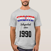Kroatië Flag Independence Celebration T-shirt (Voorkant)
