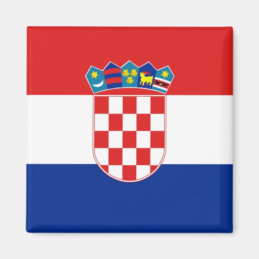 Kroatië Flag Magnet (Voorkant)