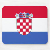 Kroatië Flag Mousepad Muismat (Voorkant)