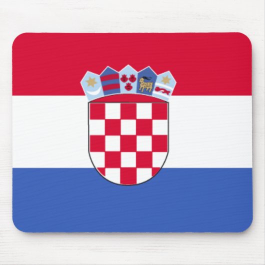 Kroatië Flag Mousepad Muismat (Voorkant)