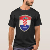 Kroatië Flag Pride Voetbal Badge  T-shirt (Voorkant)
