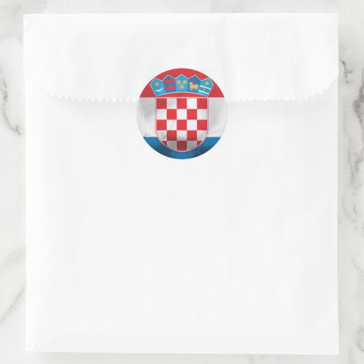 Kroatië Football Ronde Sticker (Tas)